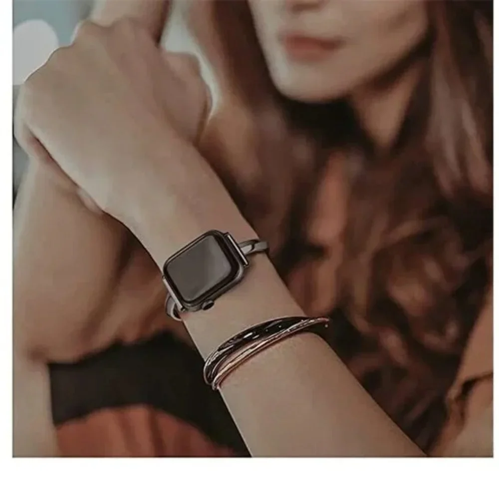NEW Luxury Adjustable Diamond Steel Bracelet band For Apple Watch - Silver